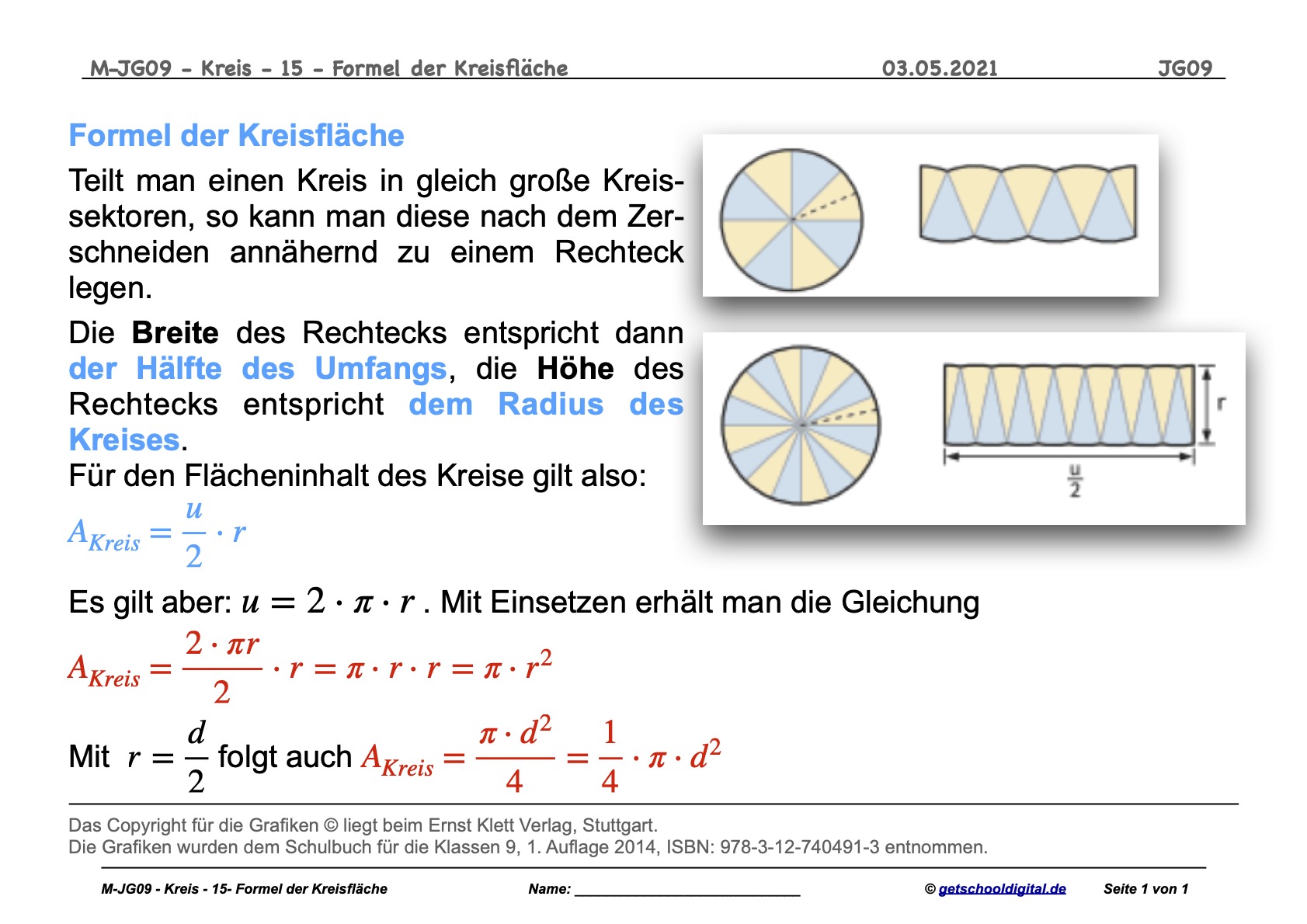 Kreisfläche (KW18) – getschooldigital.de